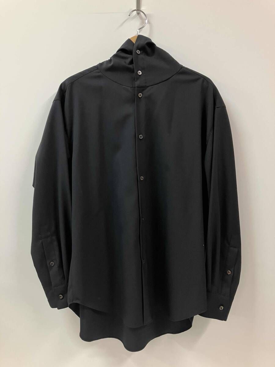 OVERCOAR オーバーコート 長袖シャツ Hooded Wool Shirt S24T011-NKWS サイズM0 ブラック