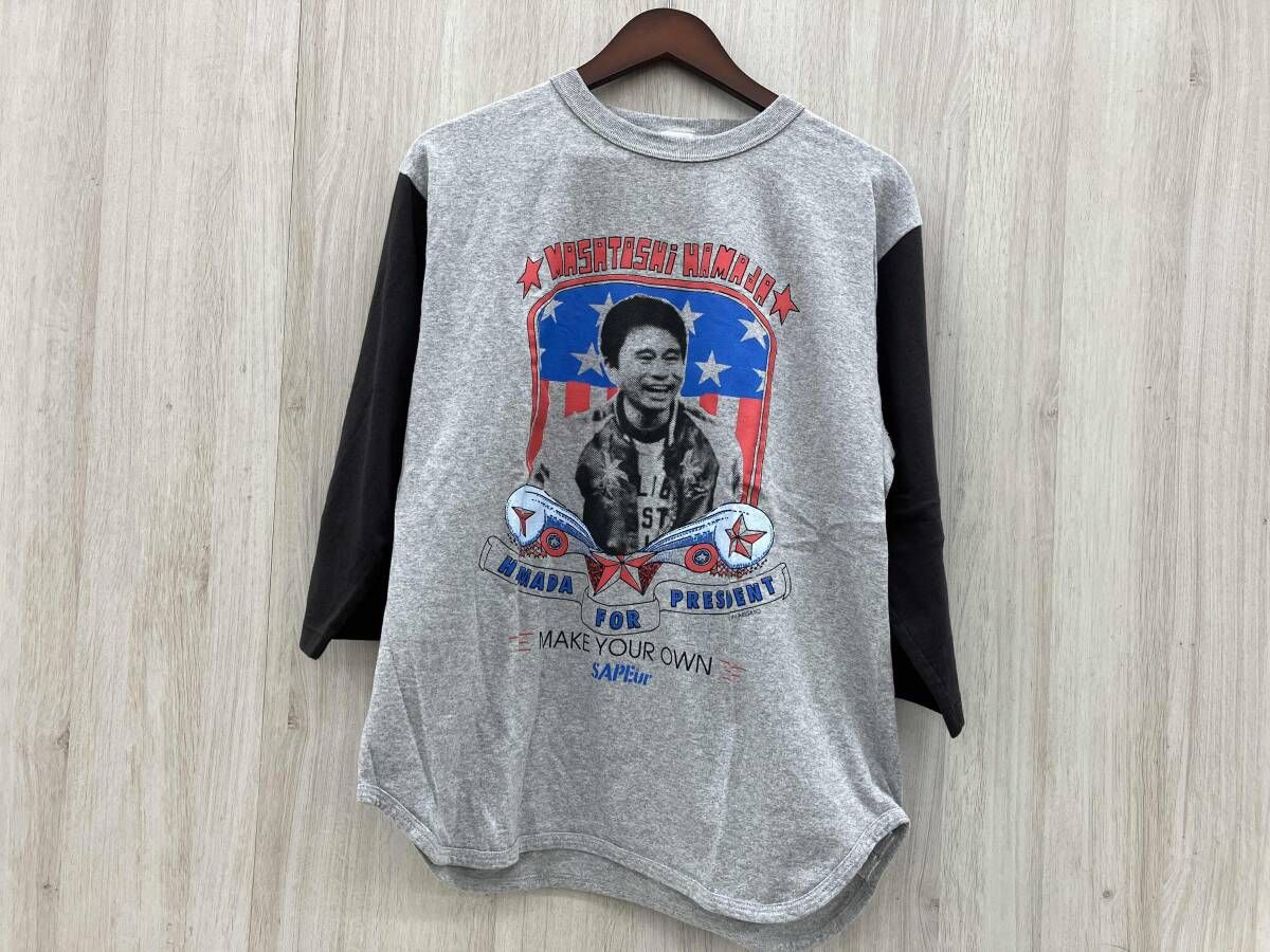 SAPEur 長袖Tシャツ XLサイズ ×浜田雅功プレジデントロンT 七分丈