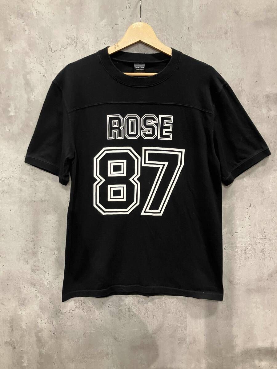 00s NUMBER (N)INE ナンバーナイン ROSE プリント ダメージ加工カットソー ブラック サイズ3
