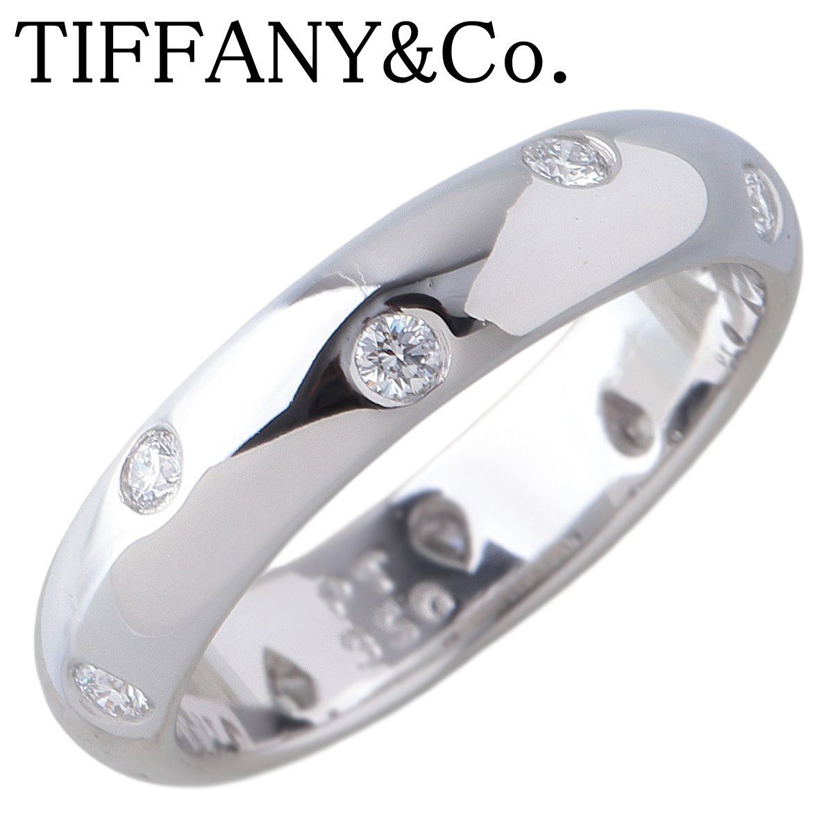ティファニー ドッツ ダイヤ リング 約10号 PT950 10ポイントダイヤ 新品仕上げ済 TIFFANY【26124】