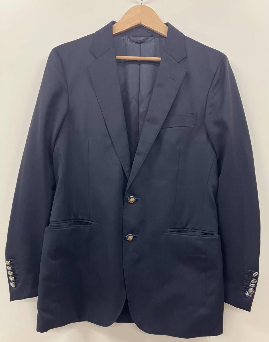 District UNITED ARROWS / ユナイテッドアローズ テーラードジャケット タキシードクロスブレザー WESSEXボタン サイズ44 ブラック
