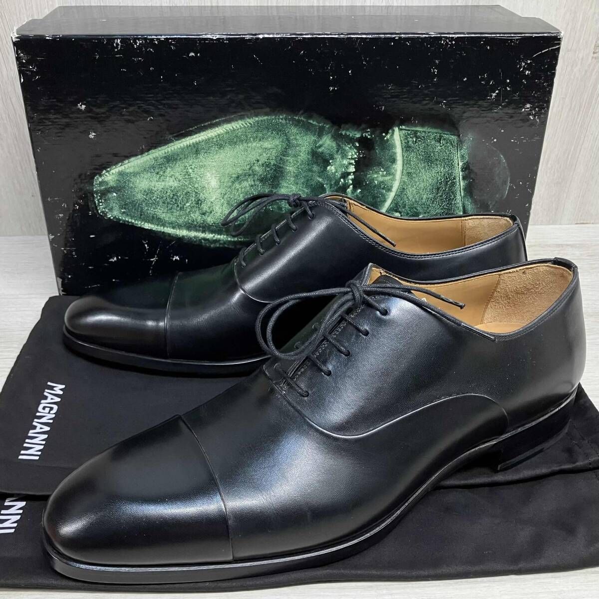MAGNANNI NEGRO スペイン製 20578 42 約26cm 本革 レザー ストレート 
