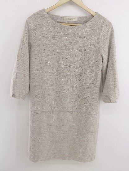 ◇ BEAUTY&YOUTH ビューティ&ユース UNITED ARROWS 長袖 ミニ ワンピース ベージュ レディース P 【中古】 【1208310000911】