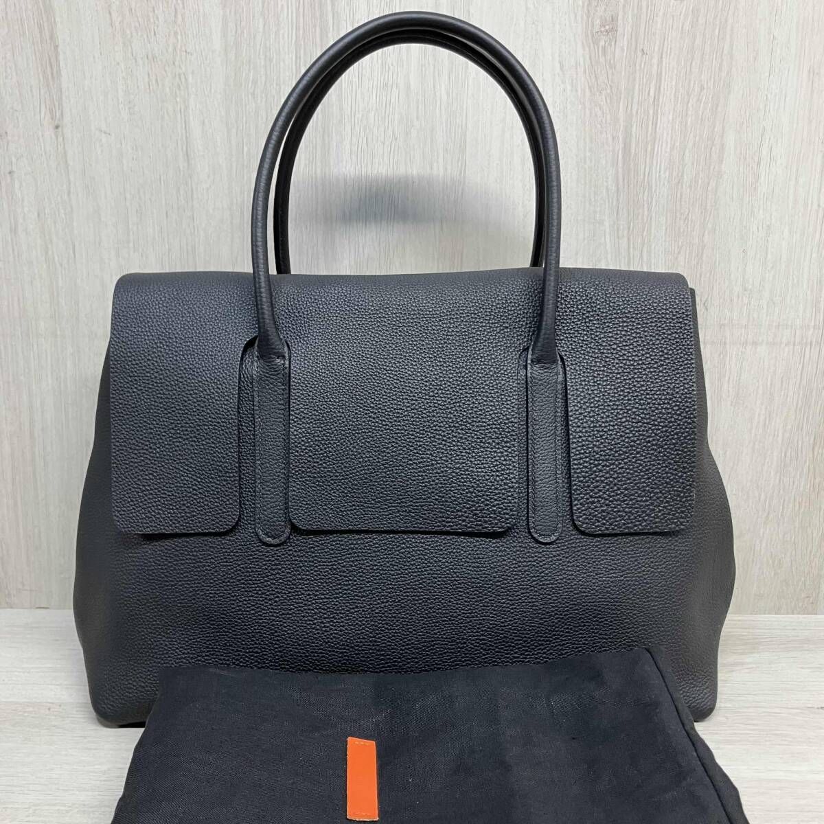 MAISON TAKUYA Flap Brief BagGerman Shrunken Calf 本革 レザー フラップ トート バッグ メゾン タクヤ かばん 鞄 メンズ ブラック