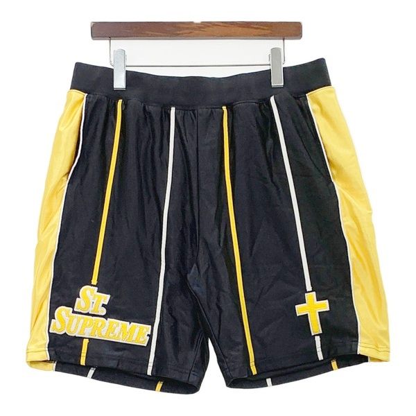 Supreme シュプリーム バスケットボール ショートパンツ St.Supreme Basketball shorts メンズ Lサイズ ブラック ボトムス DM19080■