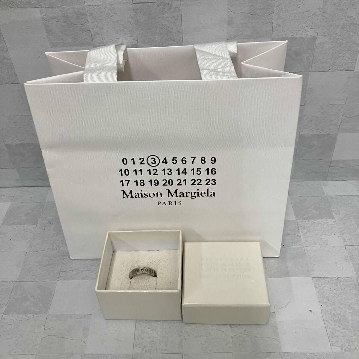 Maison Margiela メゾンマルジェラ 指輪 ナンバーリング S50UQ0023 S11799 シルバー 925 19AW 19〜20号前後 ショップ袋 箱あり