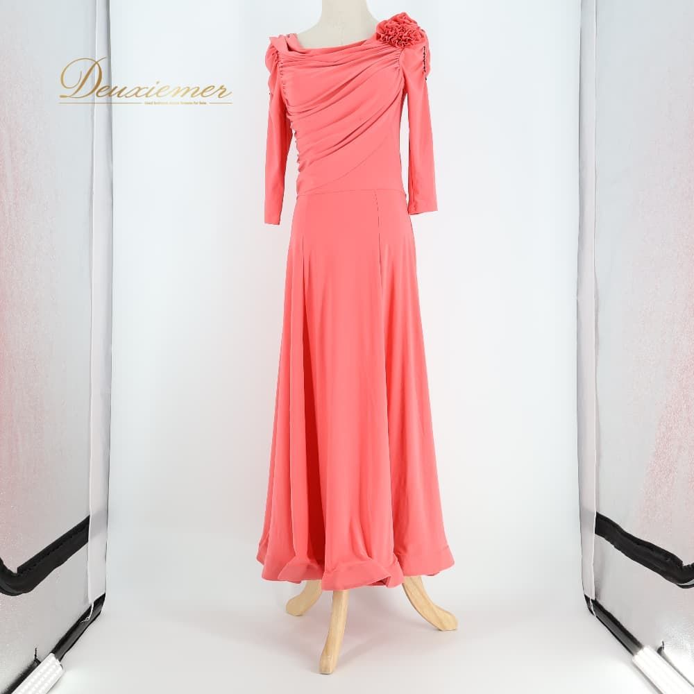 【美品 社交ダンス衣装】ワンピース ドレス ICHIOKU 赤 派手 シンプル 美品 社交ダンス衣装】ワンピース ドレス ICHIOKU 赤 派手 シンプル