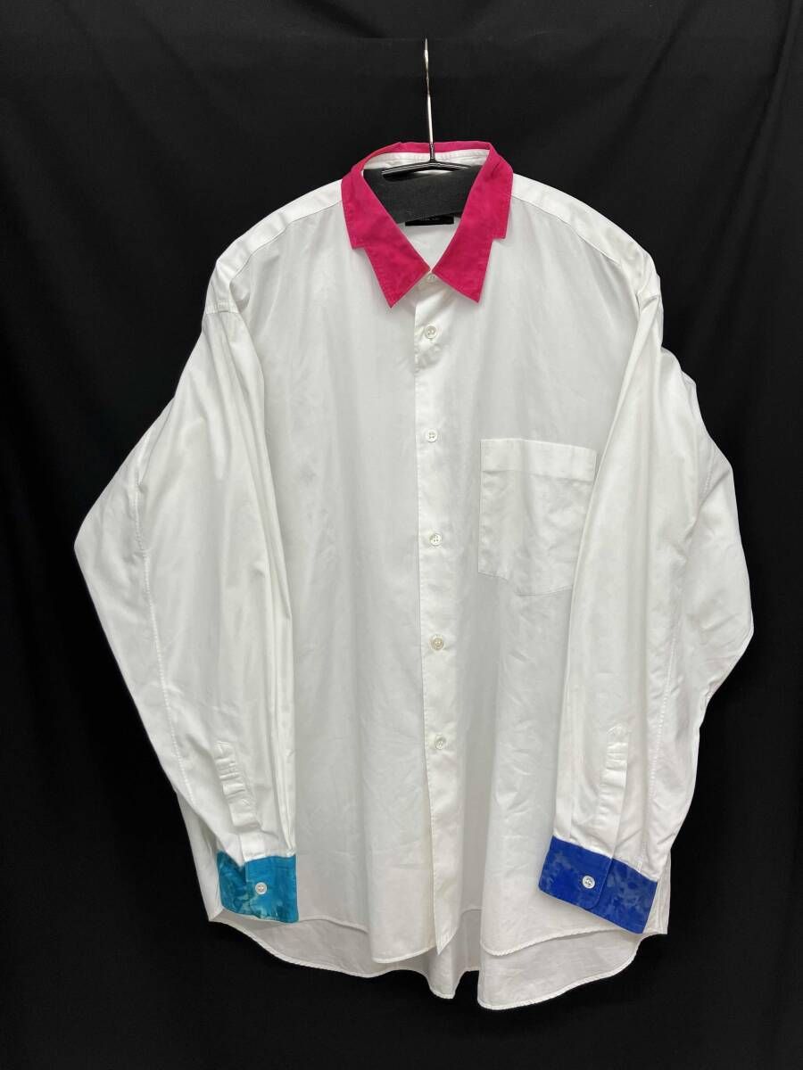 88aw archive COMME des GARCONS HOMME PLUS 花柄切り返しシャツ ホワイト PB-050690 コムデギャルソンオムプリュス