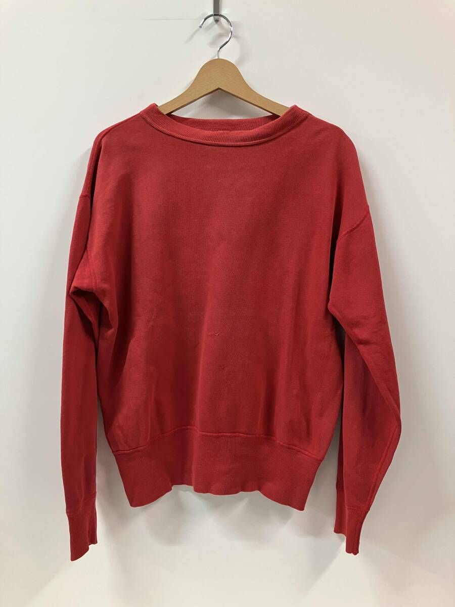 Health knit ヘルスニット スウェット Sportswear 60s~ レッド サイズ42 穴、ほつれ有り 肩幅の左右差が有