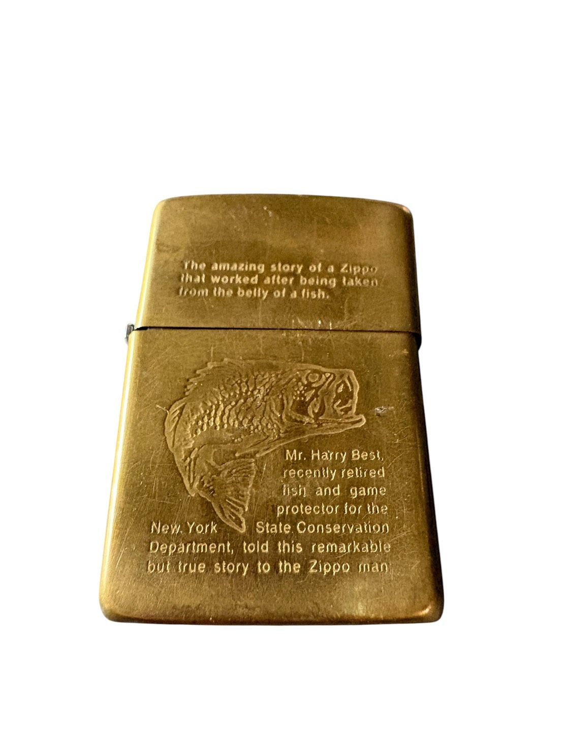 ★【ライター】ZIPPO　オイルライター　STORY COLLECTION　　魚のお腹から　1932-1985　着火未確認