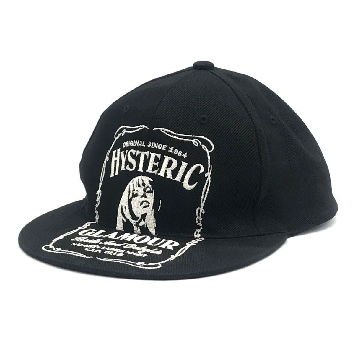 【倉吉店】 中古 HYSTERIC GLAMOUR | ヒステリックグラマー キャップ HYS WHISKY刺繍 キャップ 02233QH09 ブラック 【118】