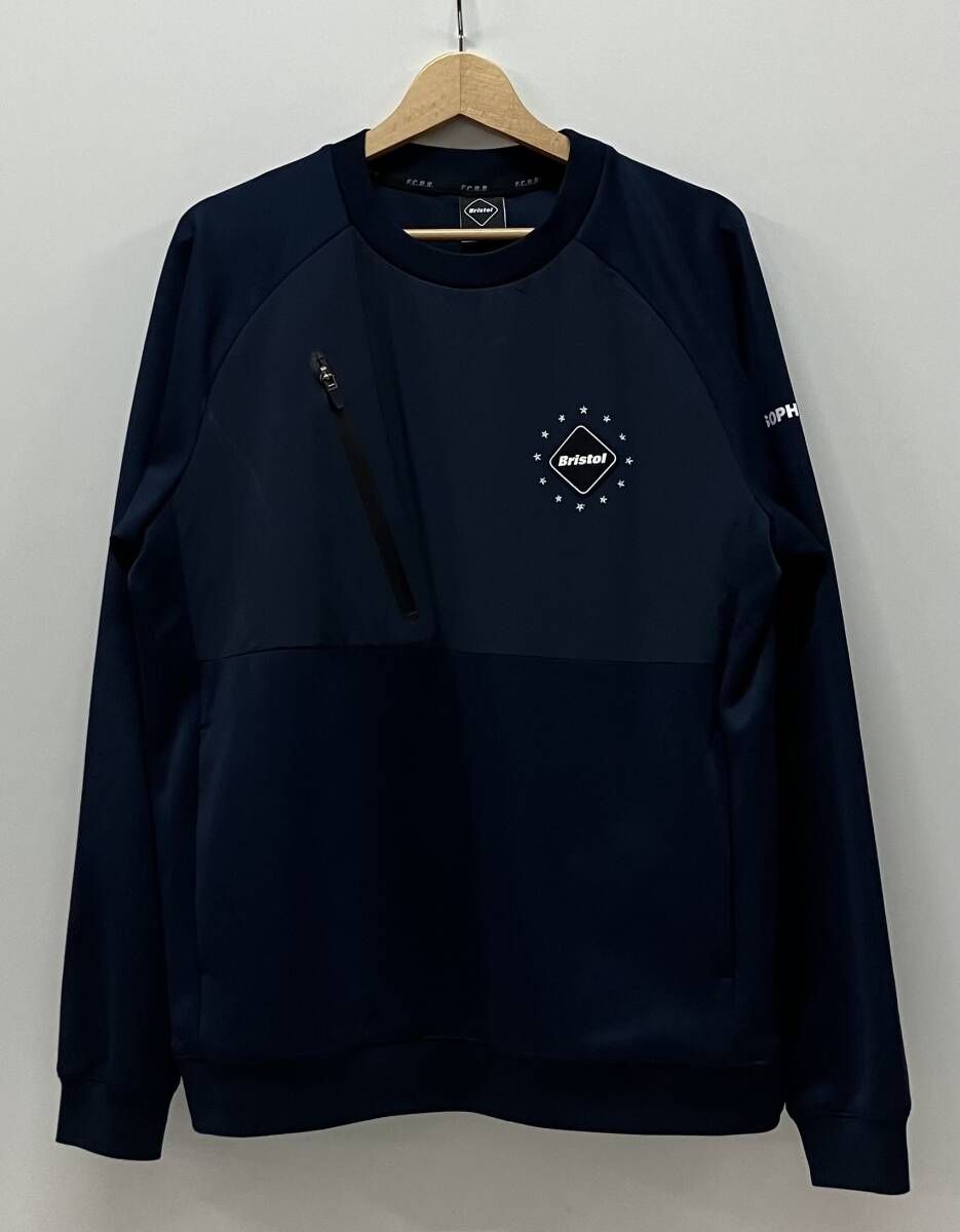 F.C.R.B.(F.C.Real Bristol) エフシー レアルブリストル FCRB-222019 スウェット PDK HYBRID CREWNECK TOP サイズL ネイビー 中国製