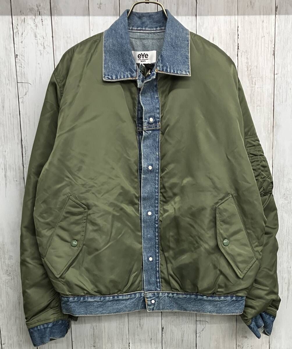 eye JUNYA WTANABE MAN ナイロンツイル×綿デニムカスタマイズ ALPHA MA-1 ジュンヤワタナベ マン リバーシブル size SWQ-J911-100