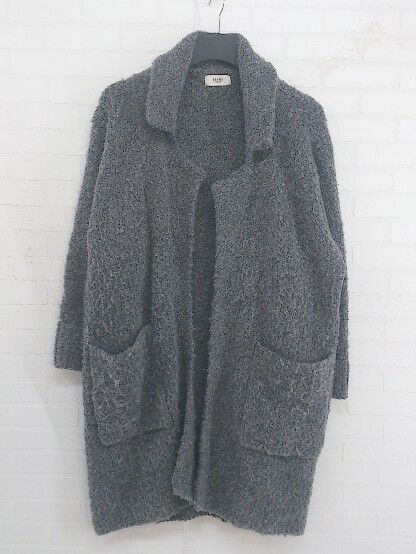 ◇ BEAMS HEART ビームスハート ボタンレス 長袖 ニット コート グレー系 レディース P 【中古】 【1209020001540】