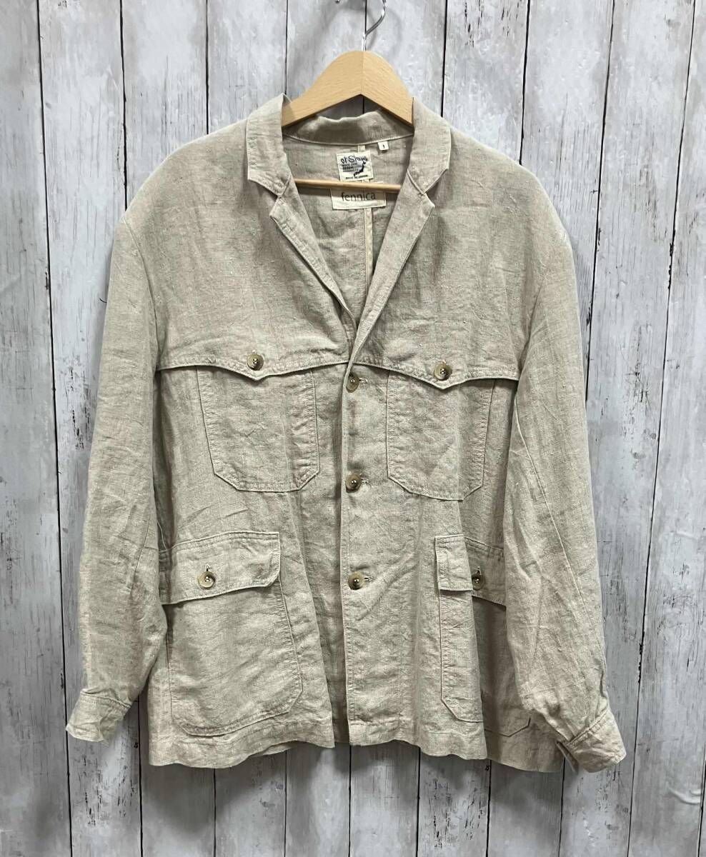orSlow × fennica/その他ジャケット/French Work Jacket/リネン/BEIGE/サイズ1/オアスロウ×フェニカ