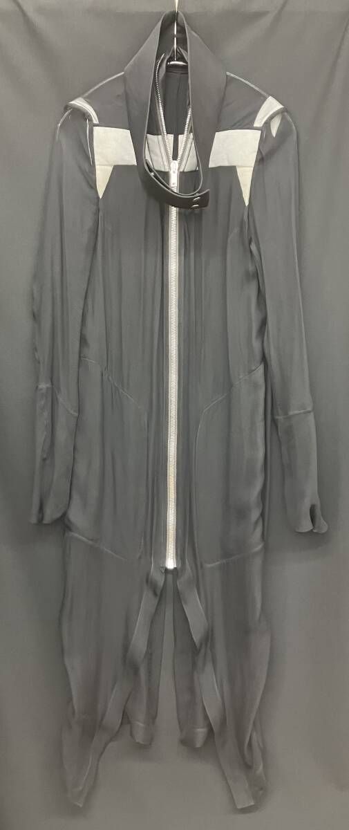 RICK OWENS SHEEER LONG SHIRT 1898-3-17423 サイズ40 ブラック リックオウエンス