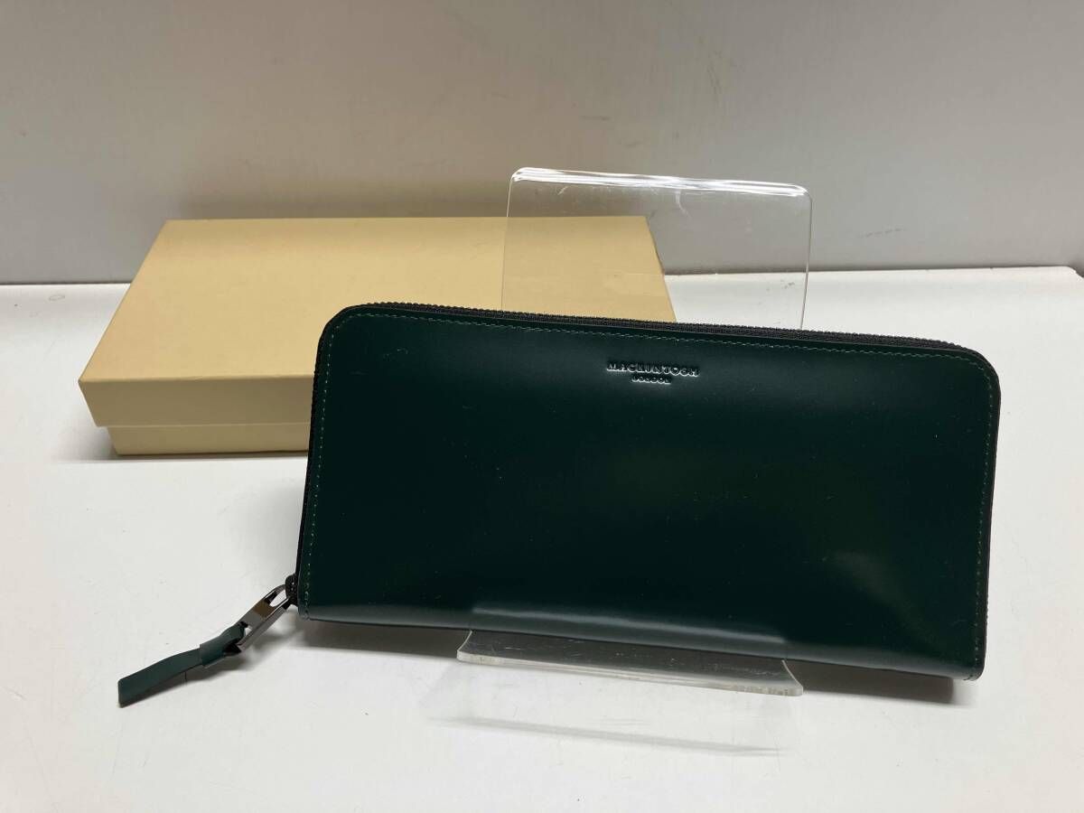 未使用品 箱付き★ MACKINTOSH LONDON マッキントッシュ ロンドン / 長財布 ラウンドファスナー / ダークグリーン