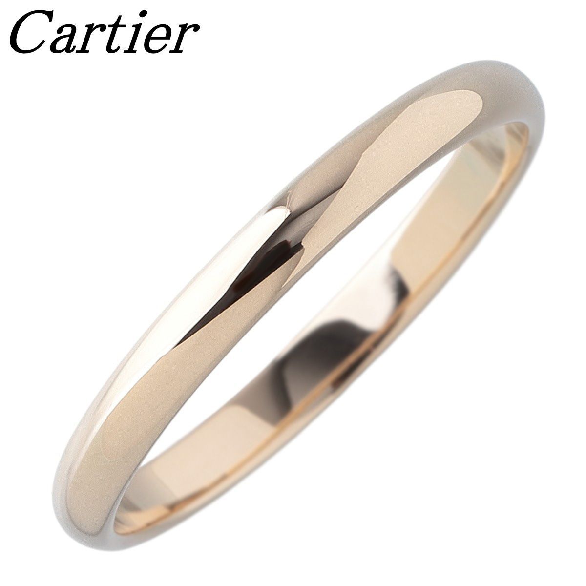 Cartier 1895 ウェディングリング 7号 カルティエ 1895 ウェディング リング #56 幅2.4mm Au750YG 保証書