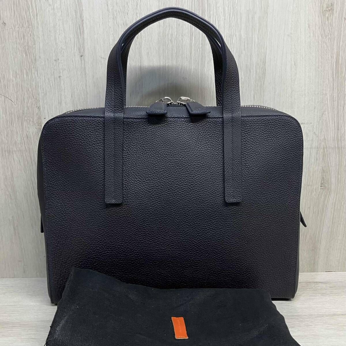 MAISON TAKUYA Business T Slim 2 本革 レザー ビジネス バッグ スリム ブリーフケース メゾン タクヤ 書類 かばん 鞄 ネイビー