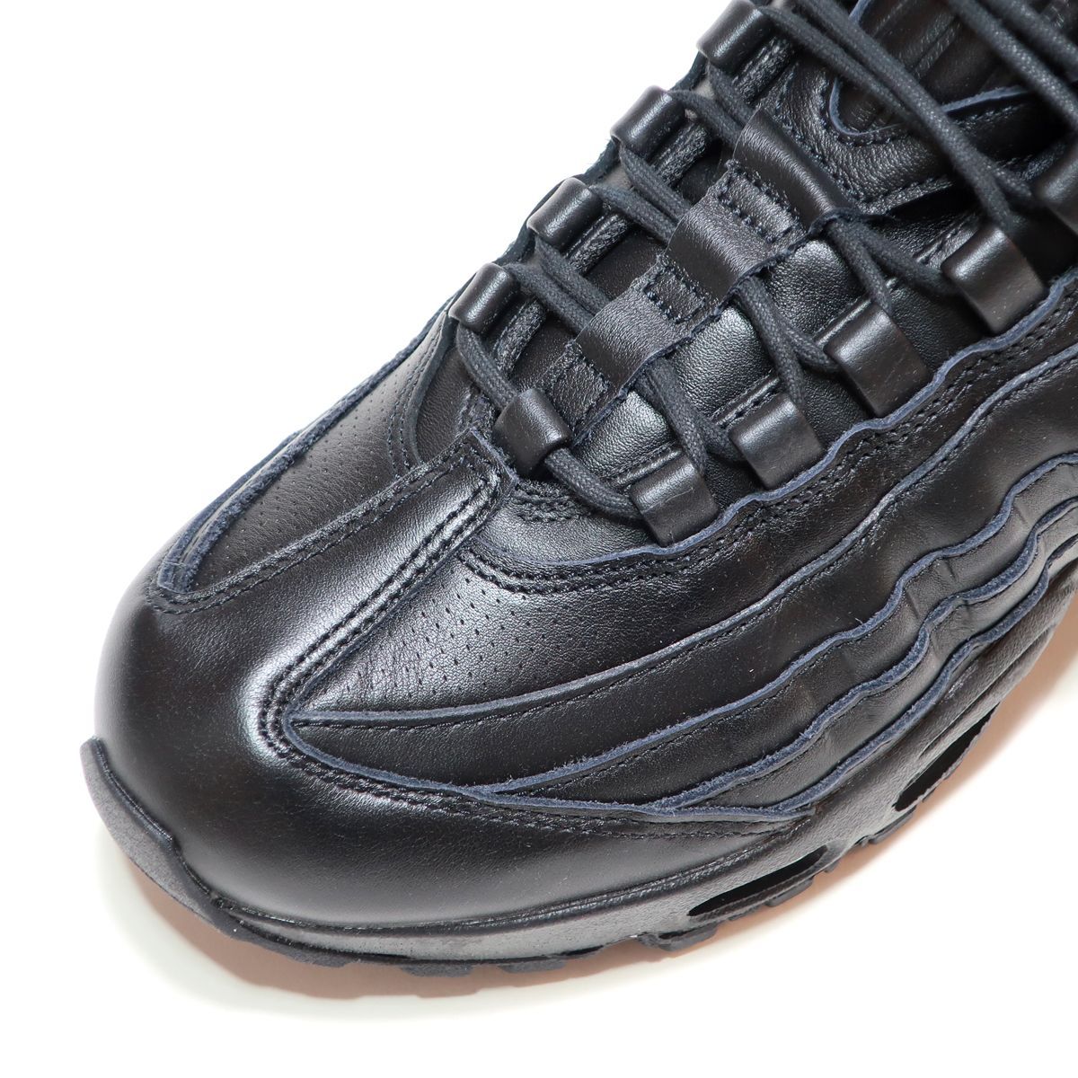 NIKE AIR MAX 95 BIG BUBBLE LTR QS LEATHER TRIPLE BLACK ( ナイキ