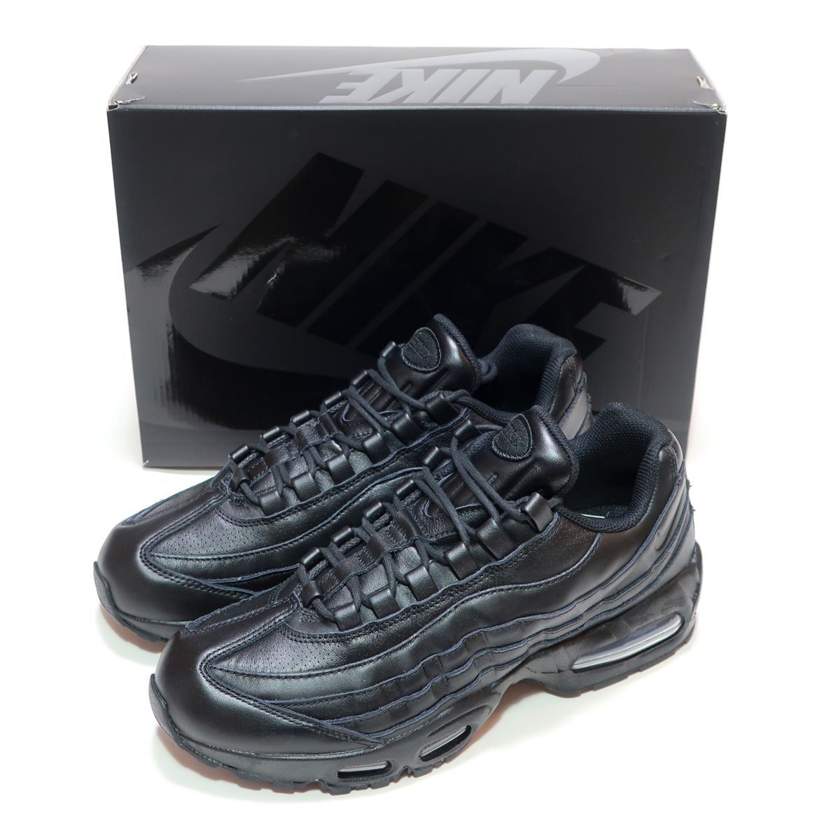 NIKE AIR MAX 95 BIG BUBBLE LTR QS LEATHER TRIPLE BLACK ( ナイキ