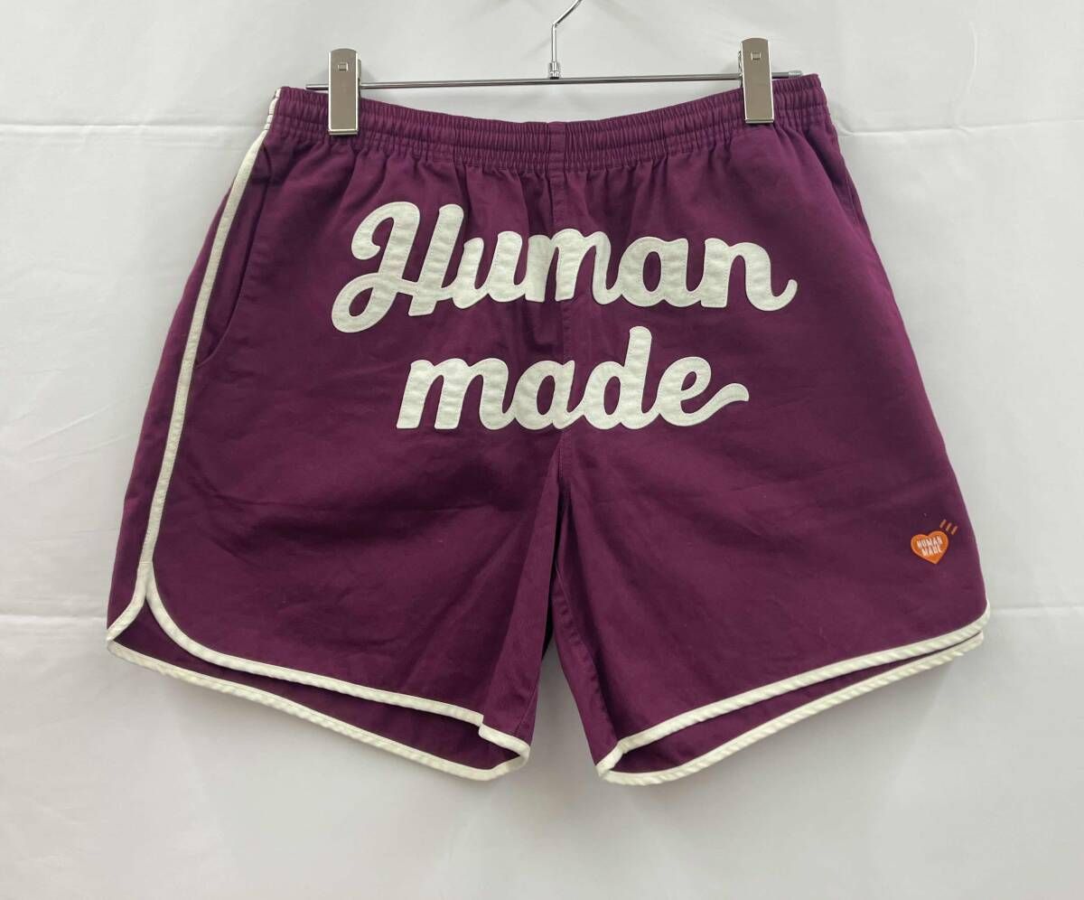 HUMAN MADE ヒューマンメイド ショートパンツ GAME SHORTS ゲームショーツ 綿100% 日本製 ウエスト総ゴム M パープル 夏