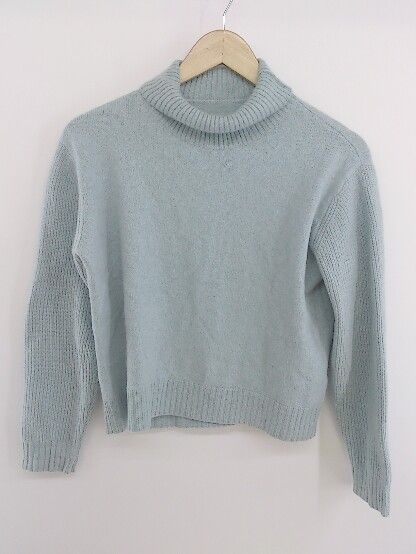 ◇ URBAN RESEARCH アーバンリサーチ タートルネック 長袖 ニット セーター サイズF ブルー レディース P 【中古】 【1209050006560】