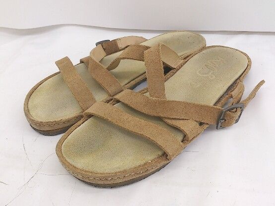 ◇ KOOS コース オープントゥ フラットサンダル サイズ38 ブラウン レディース P 【中古】 【1209050003262】