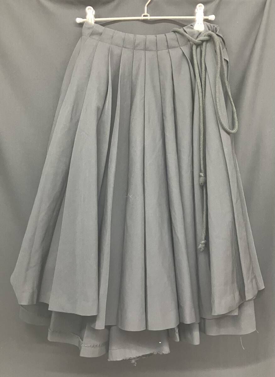 02AW archive YOHJI YAMAMOTO FEMME スカート プリーツデザインウール巻きスカート FM-S23-111 サイズ3 ブラック ヨウジヤマモト