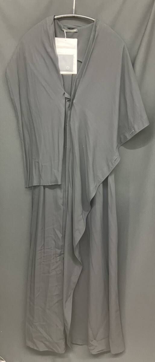 25SS YOHJI YAMAMOTO ノースリーブワンピース Ry LAWN LONG DRAPED SLEEVELESS FP-D70-210 サイズ1 ブラック ヨウジヤマモト