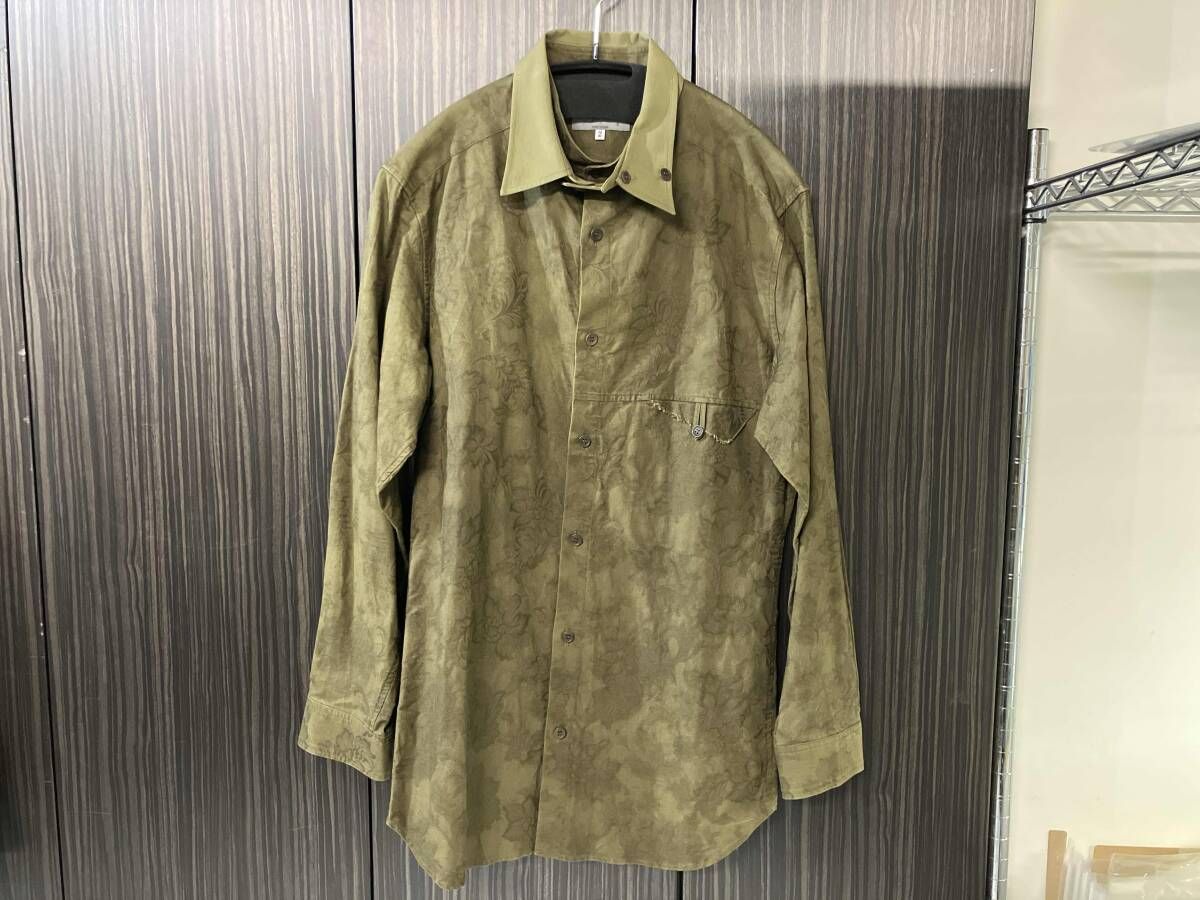 YOHJI YAMAMOTO POUR HOMME FLOWER JQ ARRANGED SPARE COLLAR BLOUSE size2