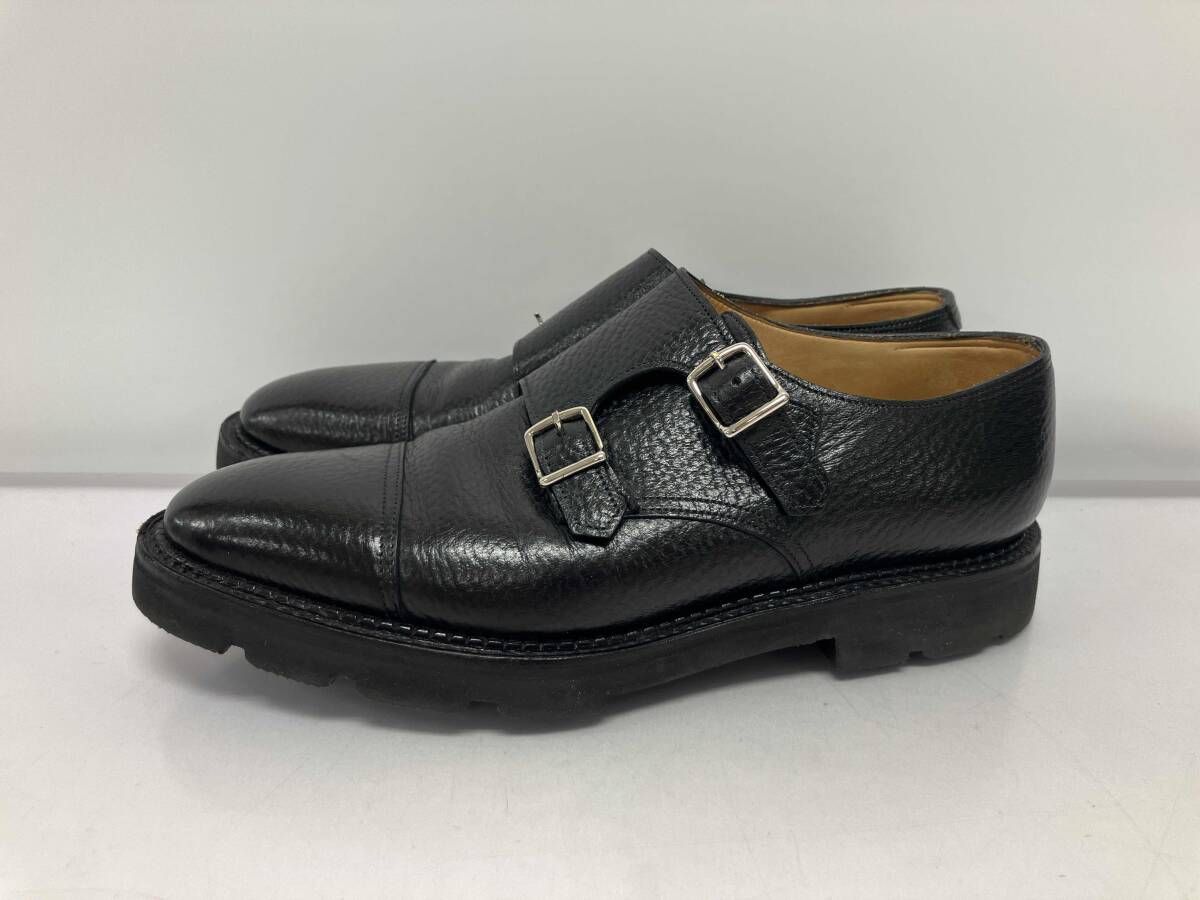 JOHN LOBB ジョンロブ ダブルモンクストラップシューズ グレインレザー ブラック メンズシューズ