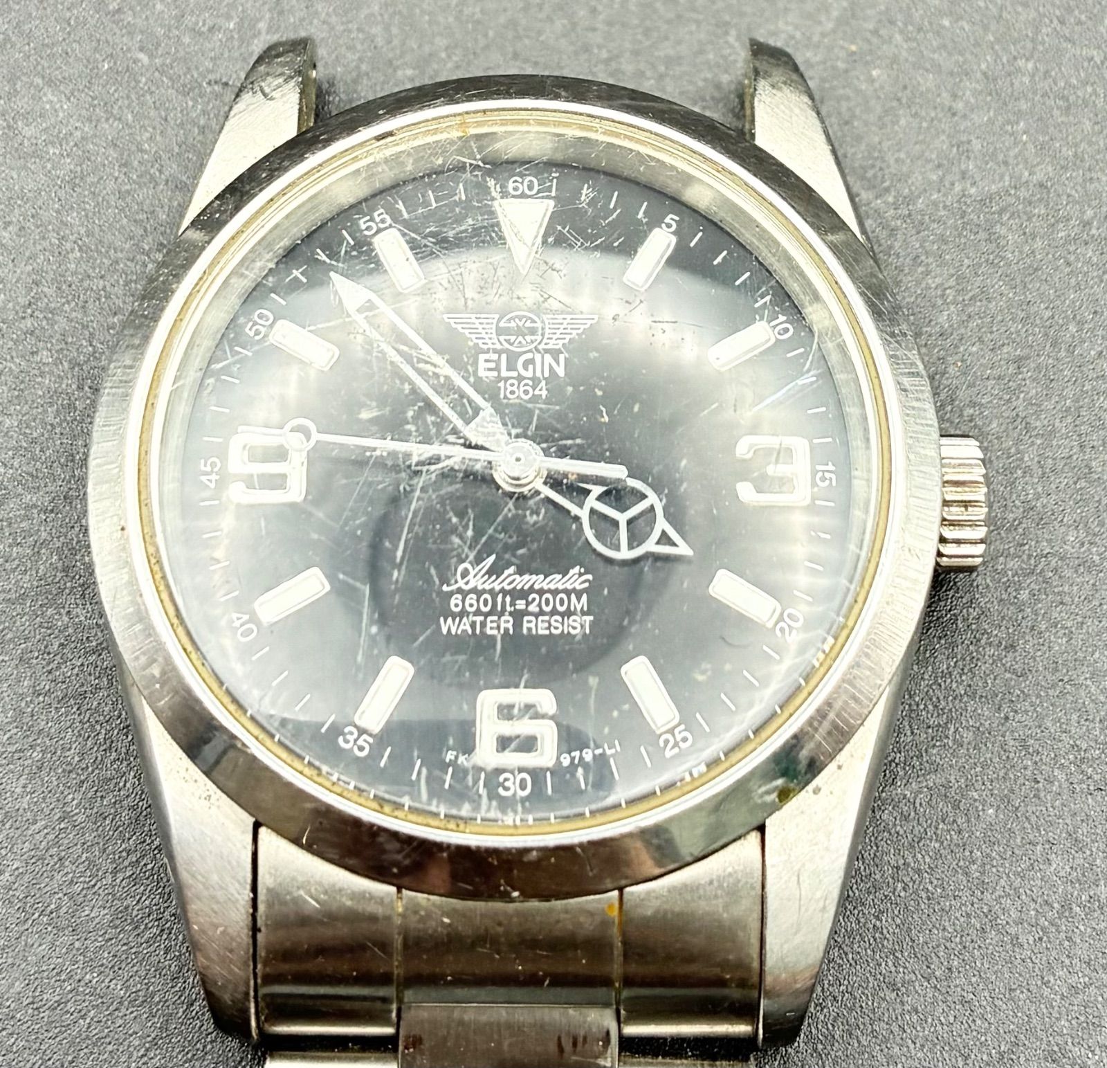 ELGIN エルジン 腕時計 自動巻き　FK-979-LI　メンズ 稼動品】ELGIN 自動巻き 腕時計 メンズ FK-979-LI - メルカリ