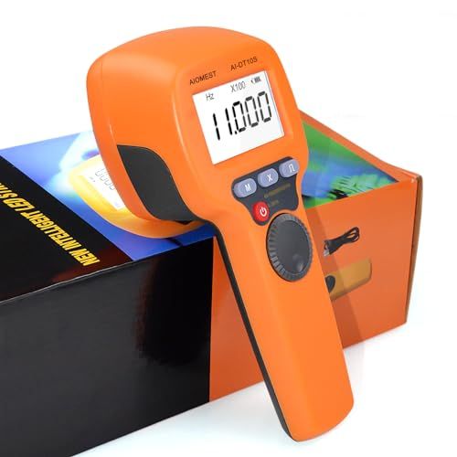 デジタルLEDストロボスコープ 計測範囲60?999,999 RPM/Hz、非接触式タコメーター 調整可能ストロボライト タイミングスピードメーター HVACモーターエンジン速度テスター、充電式 高精度0.001%(沖縄・離島の方発送不可）) 2525eddd