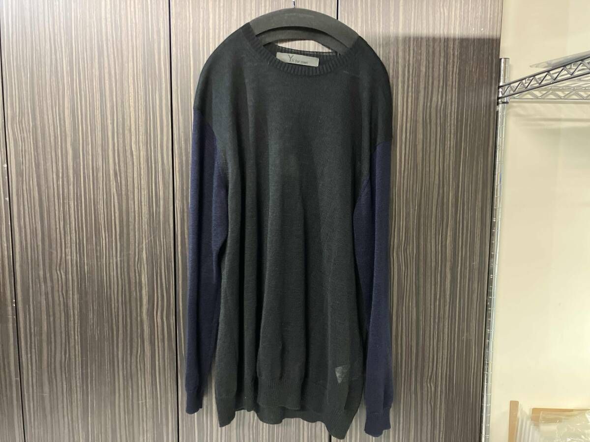 YOHJI YAMAMOTO POUR HOMME 12G PULLOVER KNIT WITH LOGO size3 17,040円