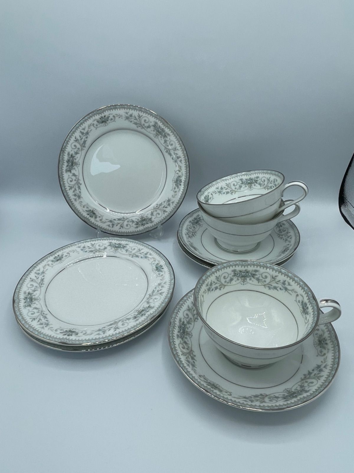 未使用 1960年頃製造 Noritake ノリタケ COLBURN コルバーン　カップ＆ソーサー&プレート トリオ 3客セット ヴィンテージ