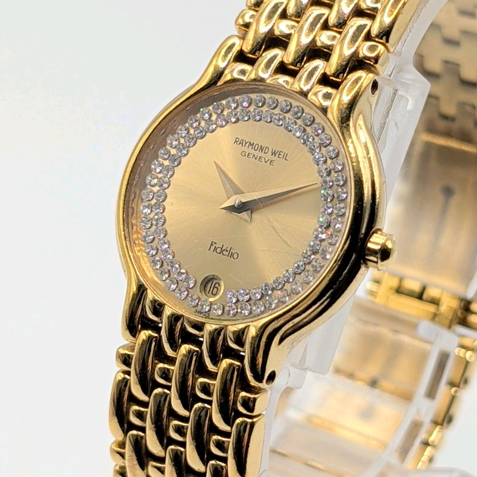 宝*斎様 レイモンドウィル RAYMONDWEIL ラウンドダイヤ レディース RAYMOND WEIL Watch Quartz Ladies Round Gold Stones Date Y2K 00S