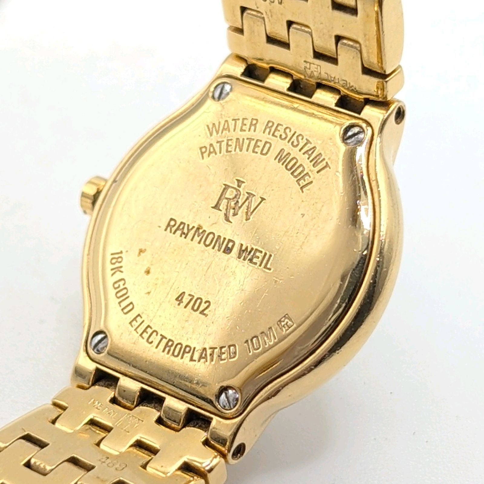 RAYMOND WEIL Watch Quartz Ladies Round Gold Stones Date Y2K 00S