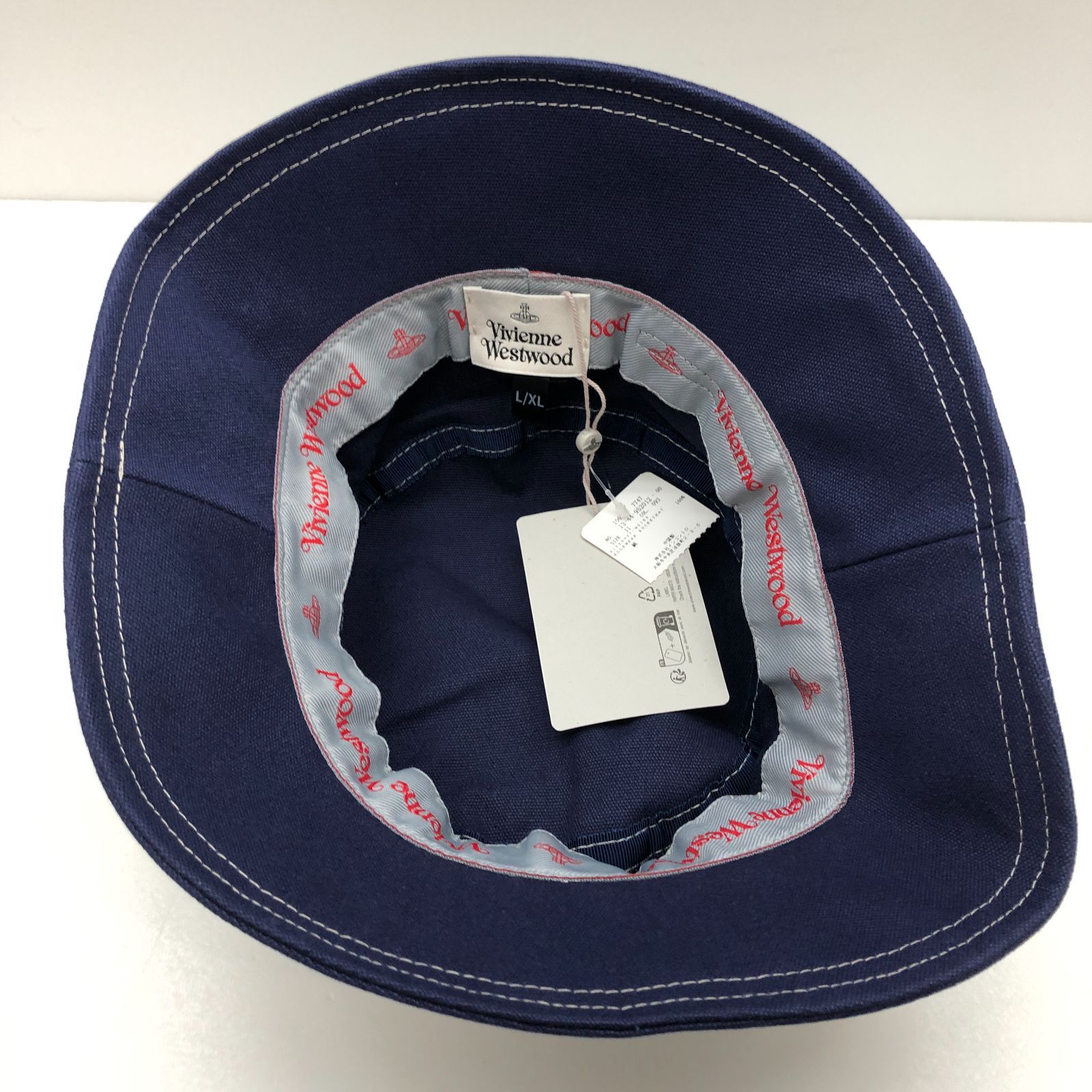 タグ付き】Vivienne Westwood ハット 帽子 Lサイズ ネイビー
