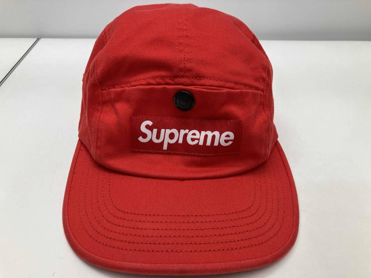 Supreme シュプリーム 18AW Snap Button Pocket Camp Capレッド