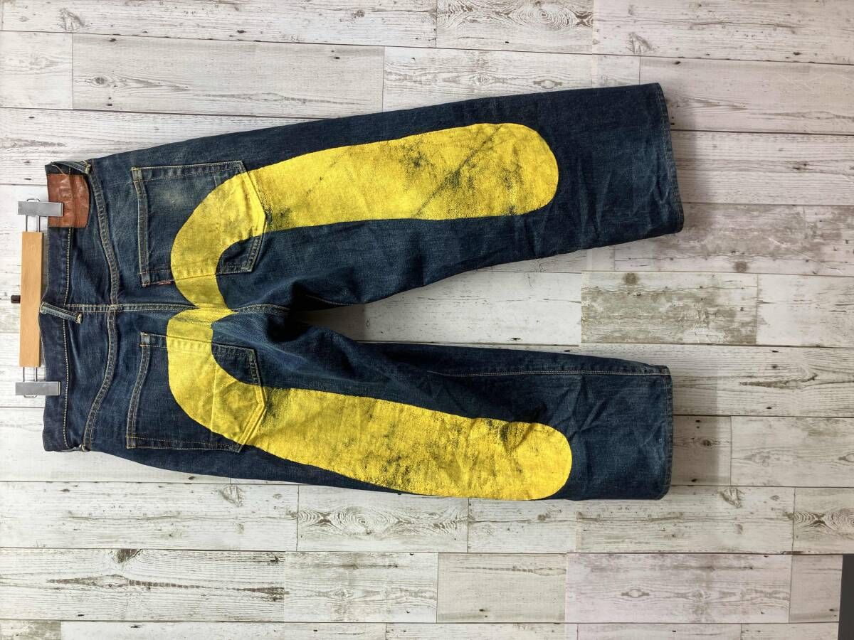 EVISU ジーンズ 黄色カモメペイント エビス