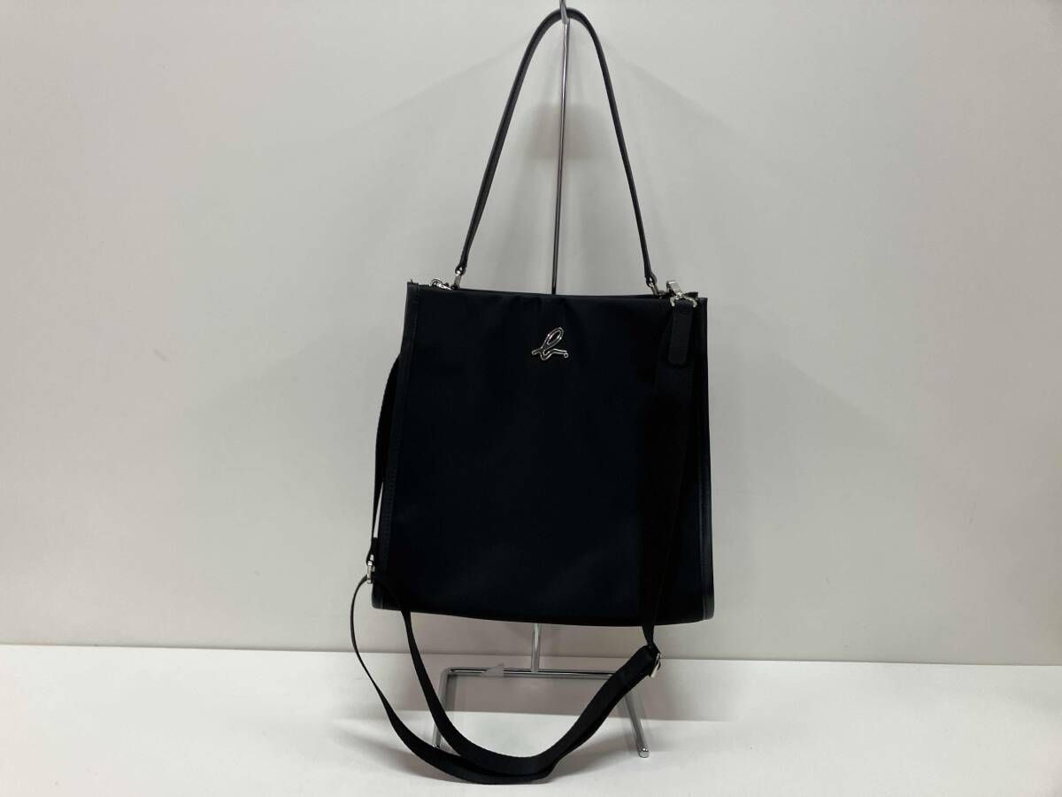 Agnes b アニエスベー 2Way トート ショルダーバッグ ブラック