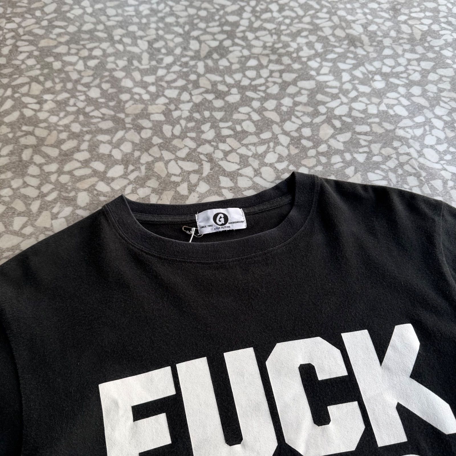 GOOD ENOUGH / 90's- FUCK T-shirt size S グッドイナフ ファック ロゴ