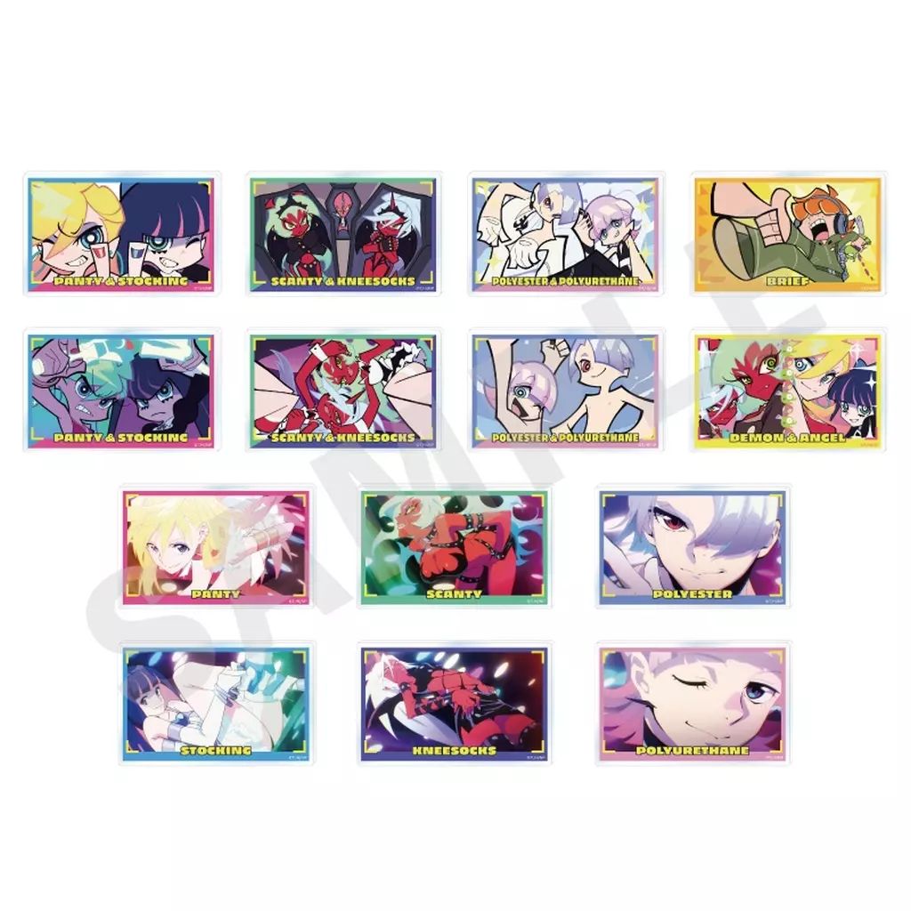 【中古】キャラカード 全14種セット New PANTY ＆ STOCKING with GARTERBELT トレーディングアクリルカード