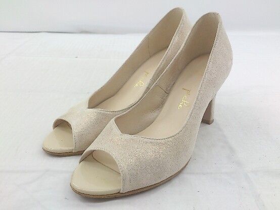 ◇ Piche Abahouse ピシェ アバハウス オープントゥ ヒール パンプス サイズ36 ベージュ レディース P 【中古】 【1209120001945】