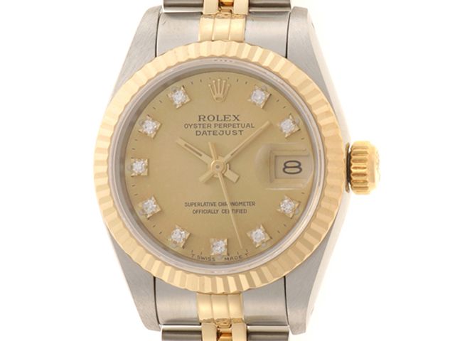 ROLEX ロレックス ウォッチ デイトジャスト 旧10PD 時計 69173G 腕時計 K18イエローゴールド K18YG/ステンレススチール ゴールド/シルバー N番(1991年)刻印 レディース【中古】【431】 419,958円