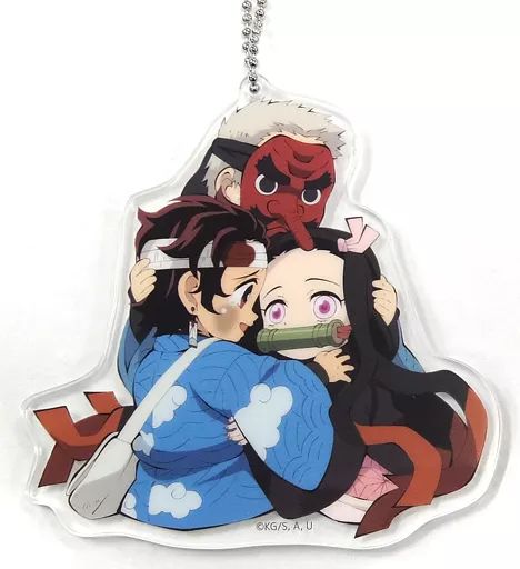 【中古】キーホルダー・マスコット(キャラクター) [単品] 炭治郎＆禰豆子＆左近次 SDアクリルチャーム 「C96 鬼滅の刃 -兄妹の絆-セット」