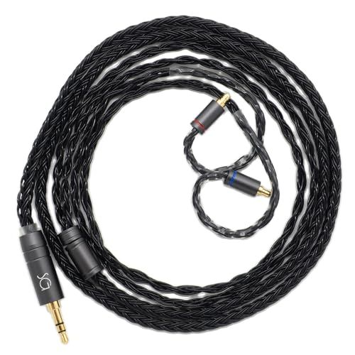 SoundsGood Kirin キリン 16芯 ハンドメイド リケーブル 高純度 単結晶銅 銀メッキ 無酸素銅 OFC イヤホン アップグレード ケーブル 交換ケーブル (IE100/400/500 PRO-3.5mm)Y dee15252