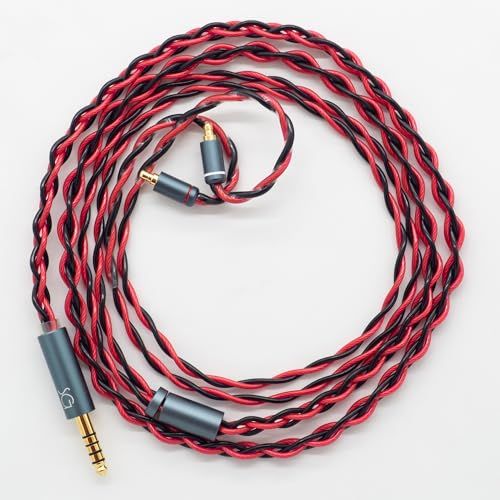 SoundsGood Samael サマエル 4芯 ハンドメイド リケーブル 高純度 無酸素銅 OFC 銀メッキ 銅 イヤホン アップグレード ケーブル 交換ケーブル (IE100/400/500 PRO-4.4mm)Y 8bffa2c2