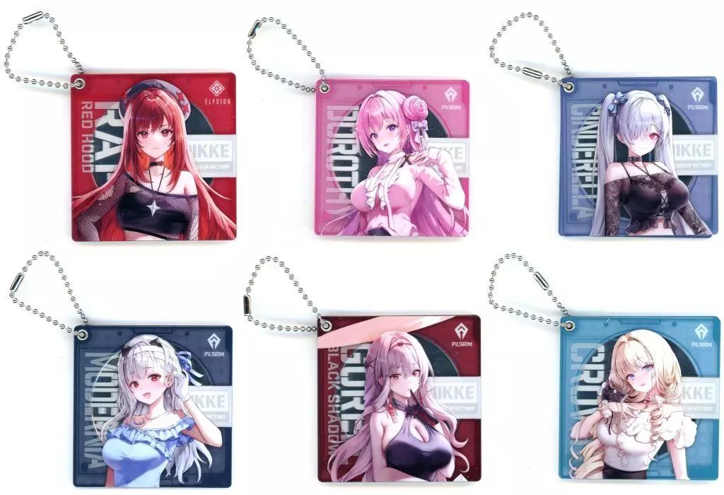 勝利の女神　NIKKE ローソンコラボ2025 ミラー付きキーホルダー6点セット キャラクターグッズ 【】キーホルダー 全6種セット 「勝利の女神